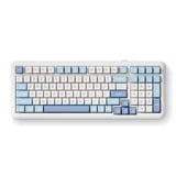 MCHOSE K99 Sky Blue Icy Creamsicle Wireless Gasket Mount Mechanical, toetsenbord Wit/lichtblauw, US lay-out, Kailh Box Icy Creamsicle, 98%, RGB, Hot swap, Double-Shot PBT, draadloos / Bluetooth / USB-C