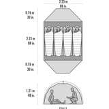 MSR Elixir 4 Backpacking Tent Lichtgrijs/rood, Model 2021