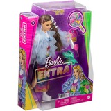 Mattel Barbie Extra Doll #9 - Blue Ruffled Jacket with Pet Crocodile Pop 