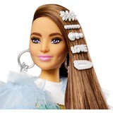 Mattel Barbie Extra #9 - Blue Ruffled Jacket with Pet Crocodile Pop 