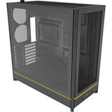 Montech HS01 midi tower behuizing Zwart | 2x USB-A | 1x USB-C | RGB | Window