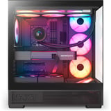 NZXT S5 RGB midi tower behuizing Zwart | 2x USB-A | 1x USB-C | RGB | Tempered Glass
