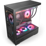 NZXT S5 RGB midi tower behuizing Zwart | 2x USB-A | 1x USB-C | RGB | Tempered Glass