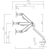 Neomounts by Newstar FPMA-D750WHITE2 monitor bureausteun bevestiging Wit