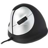 R-Go Tools HE Ergonomic Mouse M Links Zwart/zilver, 3500dpi