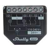Shelly 2PM Gen4 relais Zwart, Bluetooth, Wifi