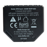 Shelly 2PM Gen4 relais Zwart, Bluetooth, Wifi