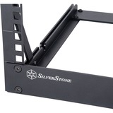 SilverStone 19" 6U open-frame desktop rack bevestiging Zwart