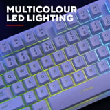Trust GXT 831W Thado Draadloos TKL RGB gaming toetsenbord Wit, US lay-out (QWERTY), 80% (TKL), 2,4GHz