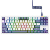 Trust GXT 872 Xyra Mechanisch TKL-gamingtoetsenbord Wit, US lay-out (QWERTY), Leobog Seiya, 80% (TKL)	, RGB, hot swap