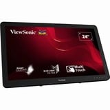 ViewSonic 10-point Touchscreen monitor TD2430 24" Zwart, 1x DisplayPort, 1x HDMI, 1x VGA, 2x USB-A