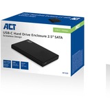 ACT Connectivity 2.5" SATA hard drive behuizing externe behuizing Zwart, USB-C 3.2 (10 Gbit/s)