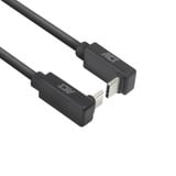 ACT Connectivity USB 3.2 USB-C (omhoog/omlaag haaks) naar USB-C (omhoog/omlaag haaks) kabel Zwart, 10 Gbit/s, 60W, 1 meter