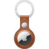 Apple Leren AirTag-sleutelhanger - Zadelbruin hoesje bruin