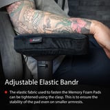 Arozzi Memory Foam Armrest Pads polssteun Zwart