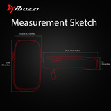 Arozzi Memory Foam Armrest Pads polssteun Zwart