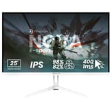 Arozzi Nova E-sport 25" 24.5" monitor Wit, 2x DisplayPort, 2x HDMI, 400 Hz