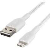 Belkin BOOSTCHARGE Lightning naar USB-A kabel Wit, 1 m