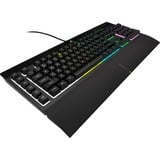 Corsair K55 RGB PRO, gaming toetsenbord Zwart, US lay-out, Membraan, RGB leds