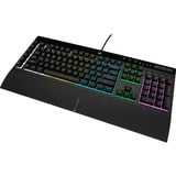 Corsair K55 RGB PRO, gaming toetsenbord Zwart, US lay-out, Membraan, RGB leds