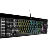 Corsair K55 RGB PRO, gaming toetsenbord Zwart, US lay-out, Membraan, RGB leds