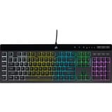 Corsair K55 RGB PRO, gaming toetsenbord Zwart, US lay-out, Membraan, RGB leds