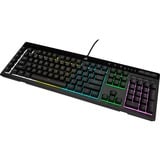 Corsair K55 RGB PRO, gaming toetsenbord Zwart, US lay-out, Membraan, RGB leds