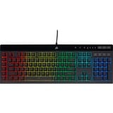 Corsair K55 RGB PRO, gaming toetsenbord Zwart, US lay-out, Membraan, RGB leds