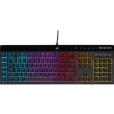 Corsair K55 RGB PRO, gaming toetsenbord Zwart, US lay-out, Membraan, RGB leds
