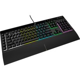 Corsair  K55 RGB PRO Gaming toetsenbord Zwart, US lay-out, Membraam, RGB-leds