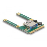 DeLOCK Mini PCIe I/O 1 x USB 2.0 Type-A female full size / half size controller 