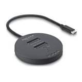 DeLOCK USB-C M.2 dockingstation voor 2x M.2 NVMe PCIe SSD Zwart, met kloonfunctie