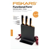 Fiskars Functional Form Kunststof messenblok met 3 messen Meerkleurig, Japans roestvrij staal | handvat met SoftGrip