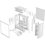 Fractal Design Meshify 3 RGB TG Clear Tint midi tower behuizing Wit | 2x USB-A | 1x USB-C | RGB | Tempered Glass