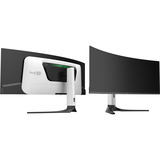 HKC GS49UK Super Ultrawide OLED Gaming Monitor 49" curved  Zwart/wit, 2x HDMI, DisplayPort, USB-C, USB-A, 240Hz