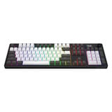 Hator Skyfall Pro Wireless RGB mechanisch gaming toetsenbord Zwart, US lay-out (QWERTY), HATOR Aurum Vanilla Silent, 100%, RGB, Double-shot PBT, Hot-swap, 2.4GHz / Bluetooth / USB-C