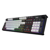 Hator Skyfall Pro Wireless, gaming toetsenbord Zwart, US lay-out, HATOR Aurum Vanilla Silent, RGB, Double-shot PBT, Hot-swap, 2.4GHz / Bluetooth / USB-C