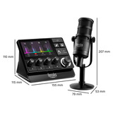 Hercules Stream Essentials Kit mengpaneel Zwart, Stream 200 XLR + HXD-700