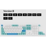 Keychron OEM Dye-Sub PBT Keycap-Set - Iceberg keycaps Wit/turquoise