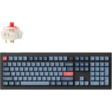 Keychron V6 Max-D1, toetsenbord Zwart, US lay-out, Gateron Jupiter Red, RGB leds, Double-shot OSA PBT, hot swap, 2.4GHz | Bluetooth 5.1 | USB-C, Knob