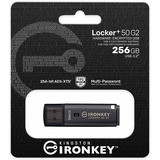 Kingston IronKey Locker+ 50 G2 USB Flash Drive 256 GB usb-stick Antraciet, USB-A 3.2 Gen 1