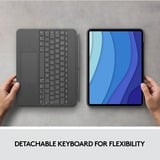 Logitech Combo Touch for iPad Pro 12.9-inch (5th generation), toetsenbord Grijs, EU lay-out (QWERTY)