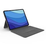 Logitech Combo Touch for iPad Pro 12.9-inch (5th generation) toetsenbord Grijs, EU lay-out (QWERTY), 80% (TKL)	