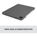 Logitech Combo Touch for iPad Pro 12.9-inch (5th generation) toetsenbord Grijs, EU lay-out (QWERTY), 80% (TKL)	