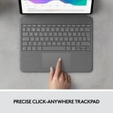 Logitech Combo Touch for iPad Pro 12.9-inch (5th generation) toetsenbord Grijs, EU lay-out (QWERTY), 80% (TKL)	