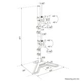 Neomounts DS45-600BL2V Monitorstandaard voor twee schermen 10-32" monitorarm Zwart