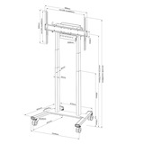 Neomounts FL55-875BL1 TV trolley 55-100" - gemotoriseerd bevestiging Zwart