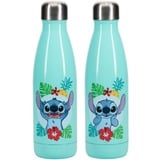 Paladone Disney: Lilo & Stitch - Stitch Metal Water Bottle drinkfles Blauwgroen