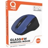 Qware Glasgow Draadloze Muis Zwart/blauw, 800 - 1600 DPI, 2,4 GHz USB | Bluetooth 5.0