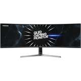 SAMSUNG QLED LC49RG90SSPXEN  49" Curved UltraWide gaming monitor Zwart, 2x DisplayPort, HDMI, 4x USB-A 3.2